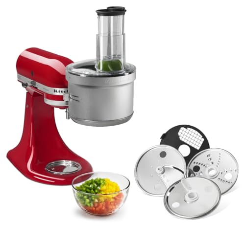 KitchenAid KSM2FPA Food Processor Attachment, Dicing Kit, Silver
