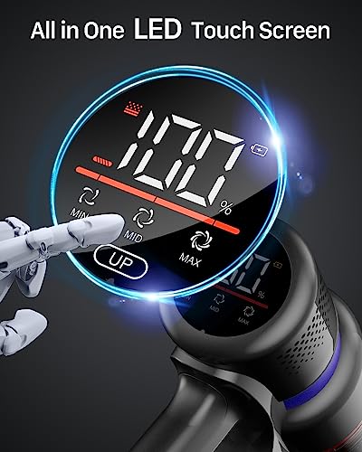 HOMPANY Cordless Vacuum Cleaner, 500W/40Kpa Stick Vacuum with Touch Screen, Max 60 Mins Runtime, Anti-Tangle Vacuum Cleaner for Home, 2023 Latest Motor Vacuum for Pet Hair/Carpet/Hard Floor