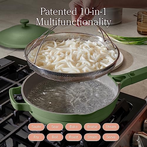 Our Place Always Pan 2.0 | Nonstick 10.5-Inch Toxin-Free Ceramic Cookware | Versatile Frying Pan, Skillet, Saute Pan | Stainless Steel Handle | Oven Safe | Lightweight Aluminum Body | Blue Salt