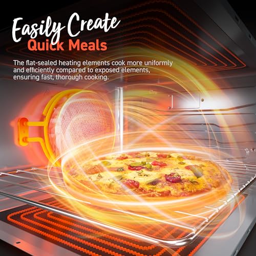 COSORI 11-in-1 26-Quart Ceramic Toaster Oven Air Fryer Combo, Flat-Sealed Heating Elements for Easy Cleanup, Innovative Burner Function, Christmas Gifts, 5 Accessories & Recipes, CCO-R252-SUS