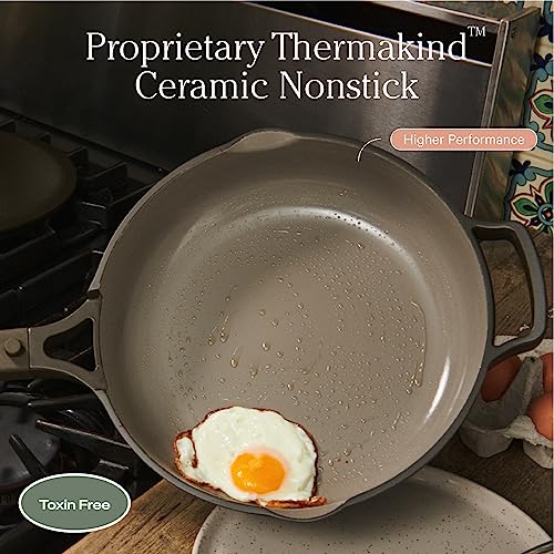 Our Place Always Pan 2.0 | Nonstick 10.5-Inch Toxin-Free Ceramic Cookware | Versatile Frying Pan, Skillet, Saute Pan | Stainless Steel Handle | Oven Safe | Lightweight Aluminum Body | Blue Salt