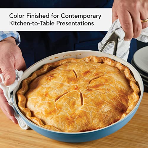 KitchenAid Hard Anodized Ceramic Nonstick Cookware Pots and Pans Set, 9 Piece, Blue Velvet
