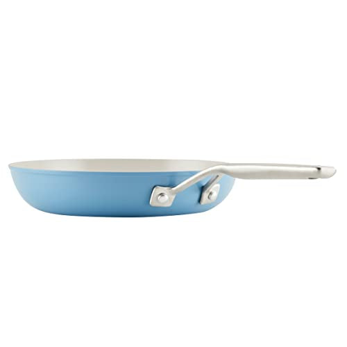 KitchenAid Hard Anodized Ceramic Nonstick Cookware Pots and Pans Set, 9 Piece, Blue Velvet