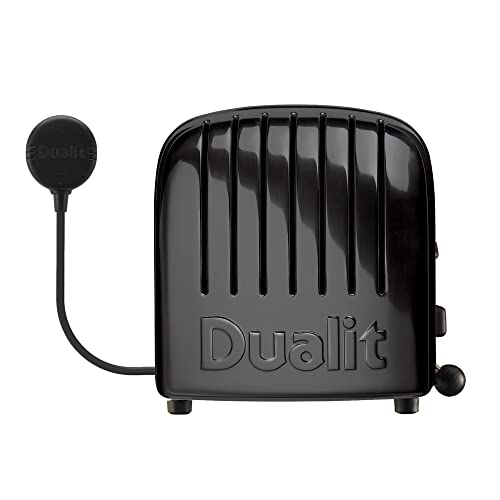 Dualit Classic 4 Slice NewGen Matt Black Toaster - Hand Built in the UK – Replaceable ProHeat Elements - Heat 1/2/3/4 Toast Slices, Defrost Bread, Mechanical Timer - For Toast, Bagels & More