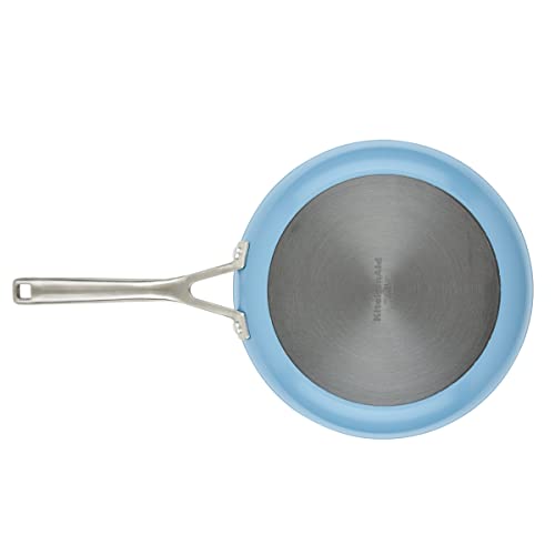 KitchenAid Hard Anodized Ceramic Nonstick Cookware Pots and Pans Set, 9 Piece, Blue Velvet