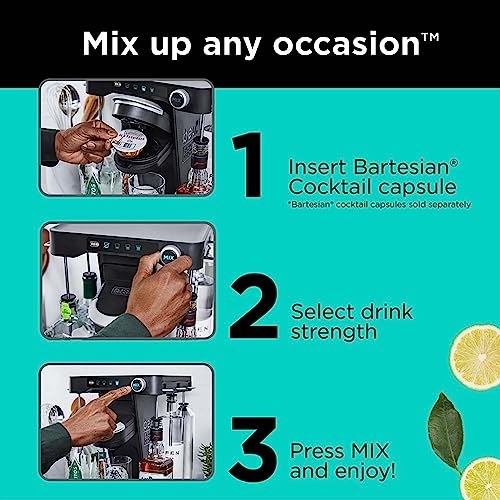 bev by BLACK+DECKER Cordless Cocktail Maker Machine and Drink Maker for Bartesian capsules (BCHB101)
