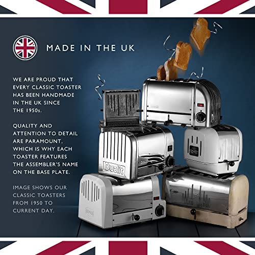 Dualit Classic 4 Slice NewGen Matt Black Toaster - Hand Built in the UK – Replaceable ProHeat Elements - Heat 1/2/3/4 Toast Slices, Defrost Bread, Mechanical Timer - For Toast, Bagels & More